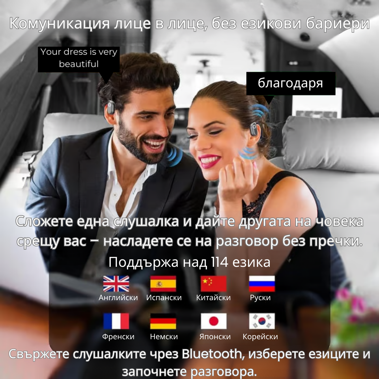 Мигновен превод на 114 езика – Смарт слушалки EchoLink